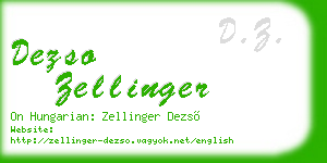 dezso zellinger business card